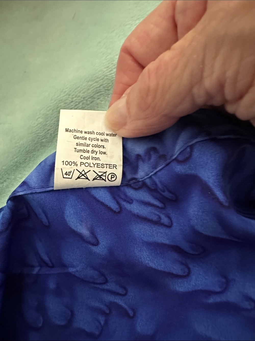 Blue Floral Print Caftan Dress - Picture 4 of 4